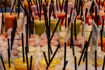 Close-up of food for sale in market