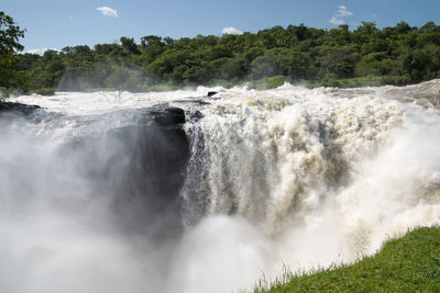 Panoramic scenic view of the murchison falls, uganda