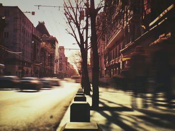 City street with buildings in background