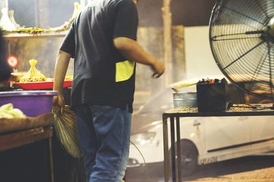 Man working in tray