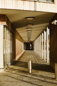 Empty corridor in building