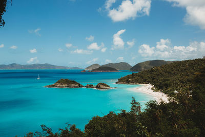 Stunning view of trunk bay on st john usvi popular cruise port