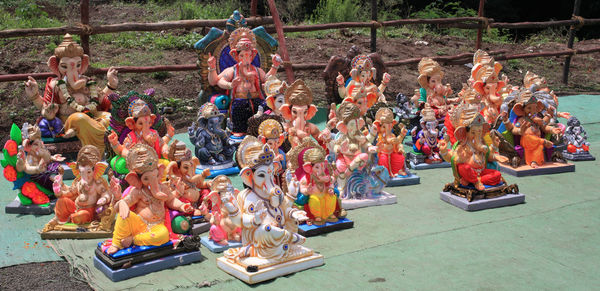 Idols if lord ganesha collected after the annual immersion ritual.