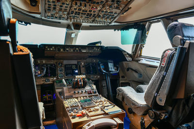 Interior of airplane