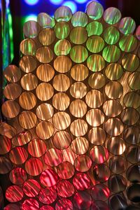 Close-up of illuminated lanterns