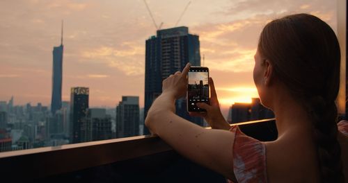 Woman using mobile phone