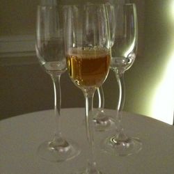 Close-up of wine glass on table