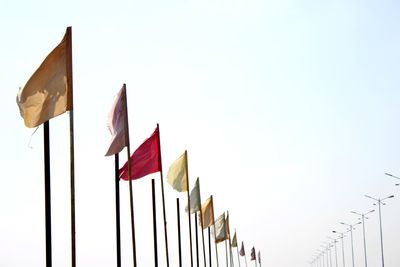 Flag flags against clear sky