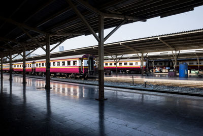 Train at railroad station