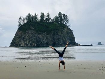 Workout at the beach 