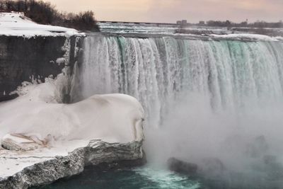 Scenic view of waterfall