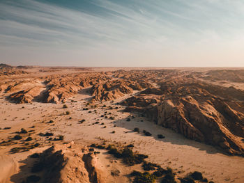 Scenic view of desert against sky