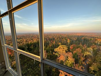 Scenic view of landscape against sky during sunset