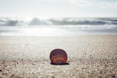 Close-up of pebbles on beach