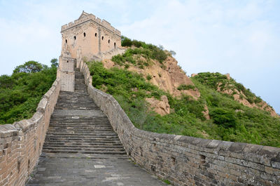 Great wall of china against sky