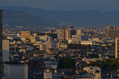 Morning scene in the town of kanazawa.