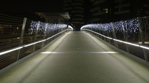 View of illuminated bridge at night