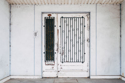 Old white door