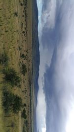 Scenic view of land against sky