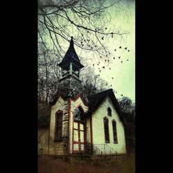 Low angle view of church against sky