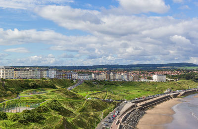 View of landscape of scarborough and north bay beach