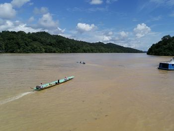 Scenic view of river against sky