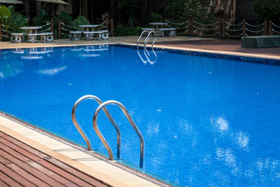 High angle view of swimming pool