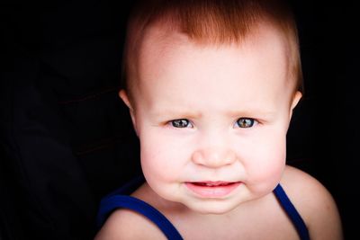 Close-up portrait of smiling boy