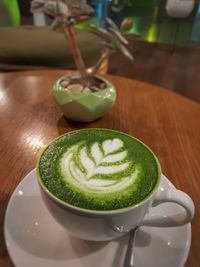 Close-up of coffee on table