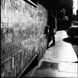 Woman standing in city