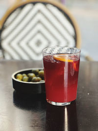 Close-up of drink on table