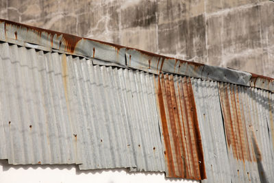 Low angle view of weathered building