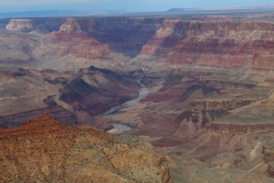 Aerial view of mountain range