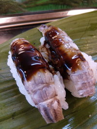 Close-up of crab in plate