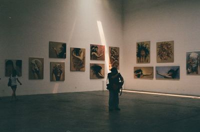 Full length of man standing in museum