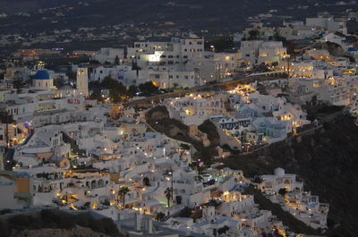 High angle view of town