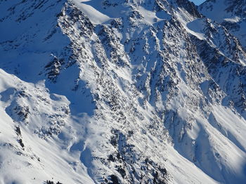 High angle view of snowcapped mountain