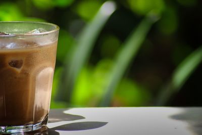 Close-up of coffee on table