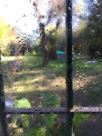 Full frame shot of wet glass window during rainy season