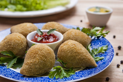 Close-up of food in plate