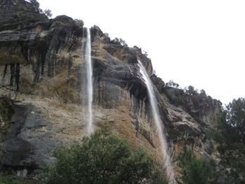 Scenic view of waterfall