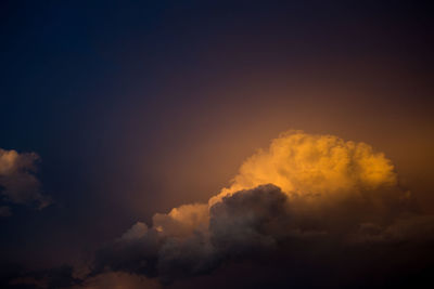 Low angle view of sky at sunset