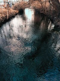 High angle view of river