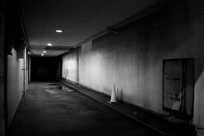 Empty corridor of building