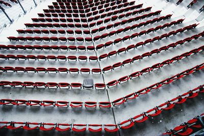 Full frame shot of empty chairs