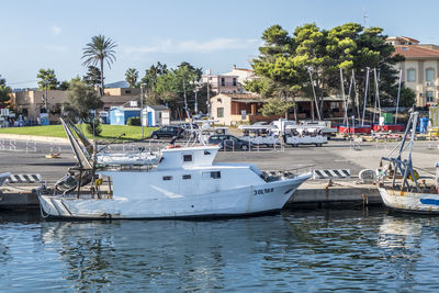 The port  of la caletta, siniscola, sardinia