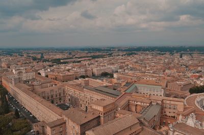 High angle view of townscape against sky