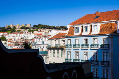 View of the city of lisbon in a beautiful early spring day
