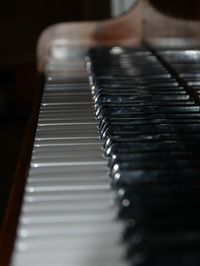 Close-up of piano keys