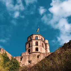 Low angle view of building against sky